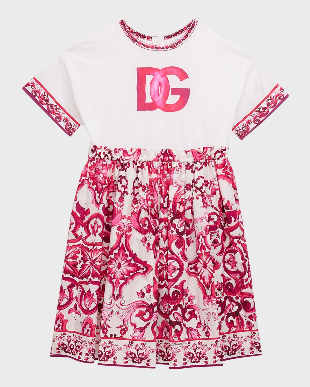 

Комбинированное платье с принтом майолика для девочек, размер 8–12 Dolce&Gabbana, цвет Multi
