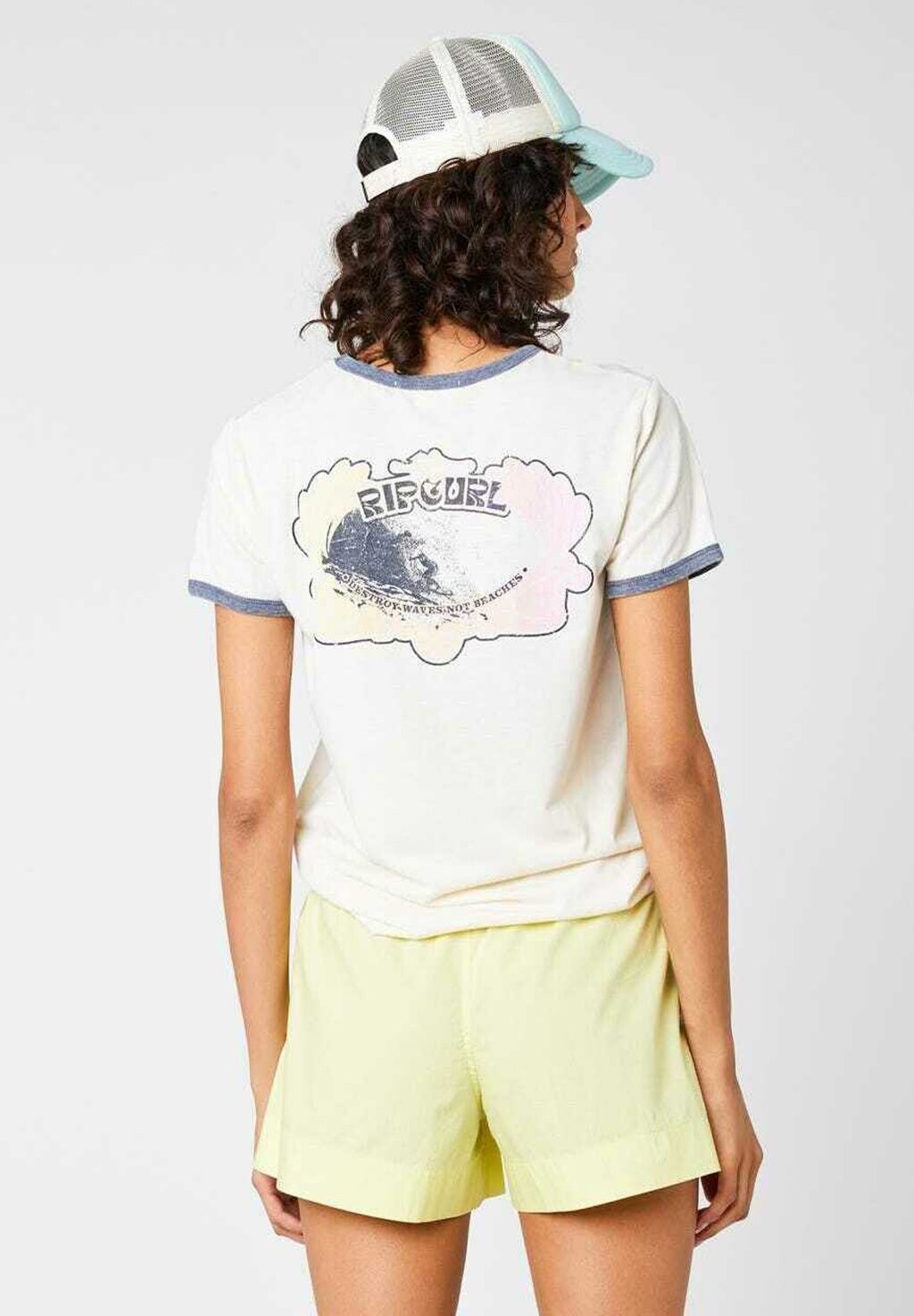 

Футболка с принтом RINGER NEON Rip Curl, цвет off white