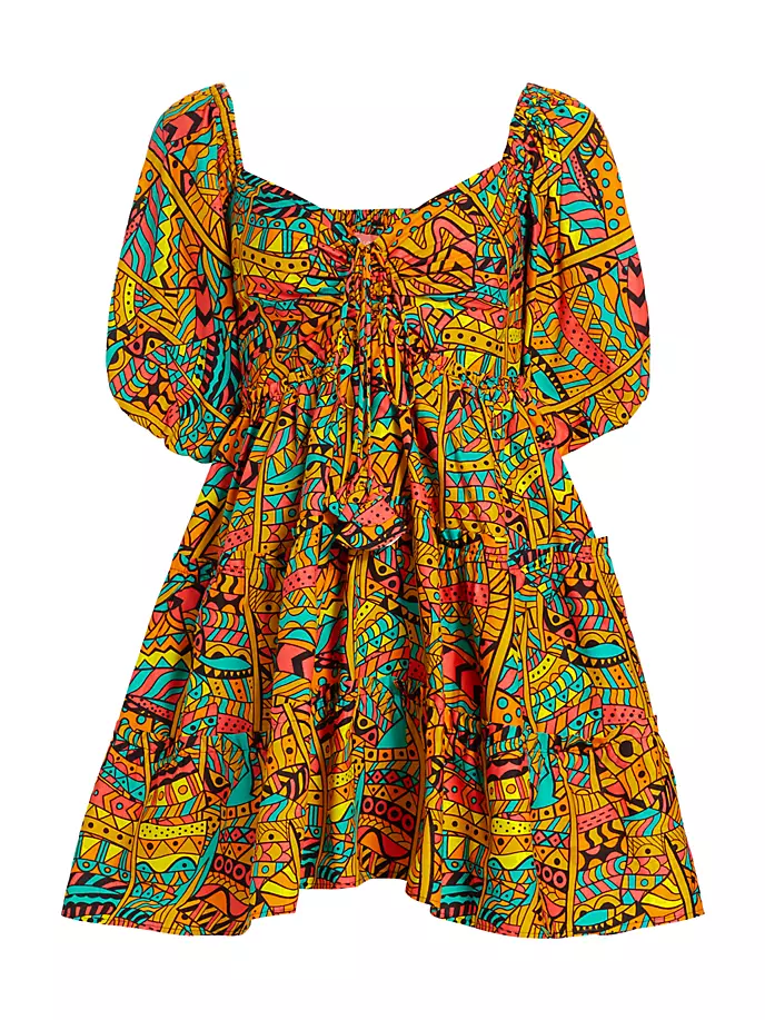 цена Хлопковое платье Babydoll с геометрическим рисунком Ara Elisamama, мультиколор