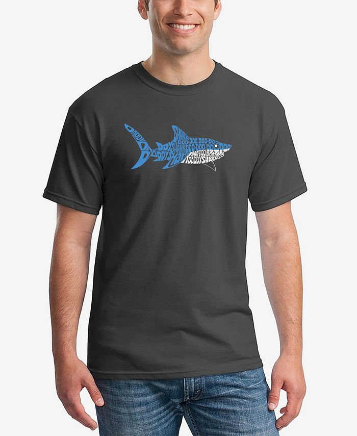 Мужская футболка Daddy Shark Word Art с коротким рукавом LA Pop Art, серый силиконовый чехол жираф на акуле на meizu m6t мейзу м6т