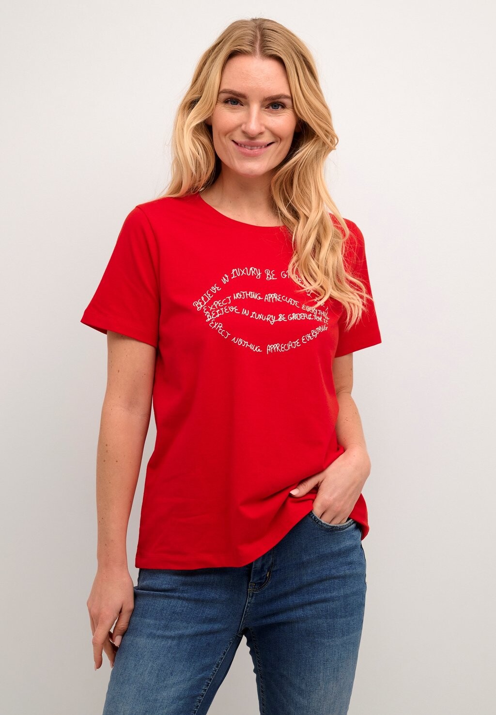 

Футболка с принтом CUGITH LIPS Culture, цвет racing red