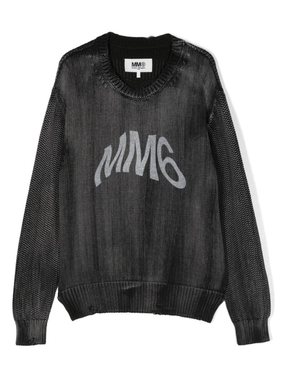 

MM6 Maison Margiela Kids свитер с логотипом MM6, черный