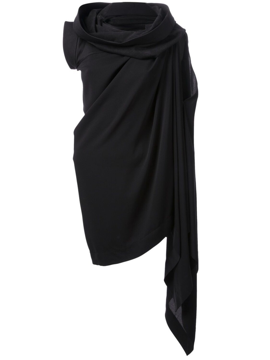 

Rick Owens асимметричное платье с оборками, черный