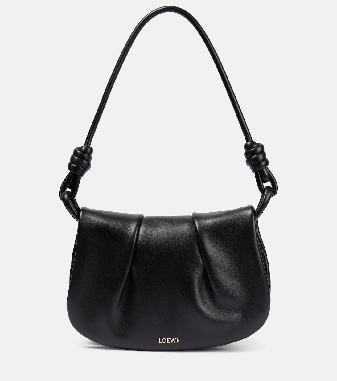 

Сумка через плечо из кожи с узлом Loewe, черный