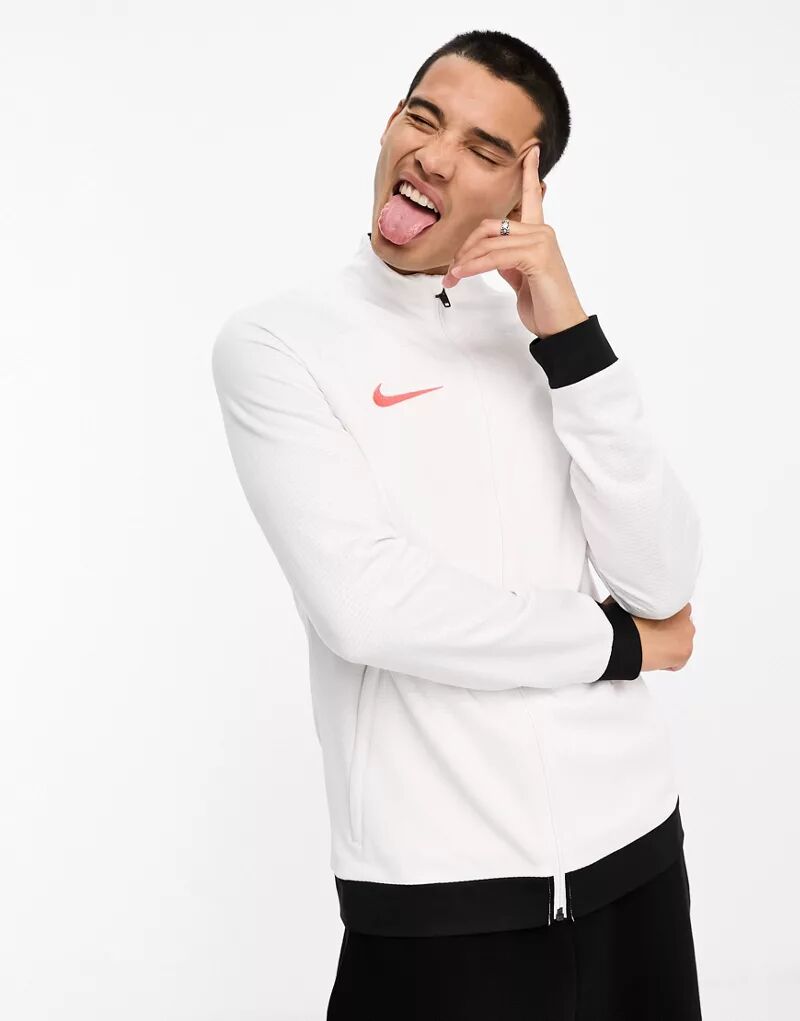 Белая спортивная куртка Nike Academy Dri-Fit