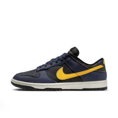 

Кроссовки Nike Dunk Low Retro, цвет Black/Midnight Navy/Sail/Tour Yellow