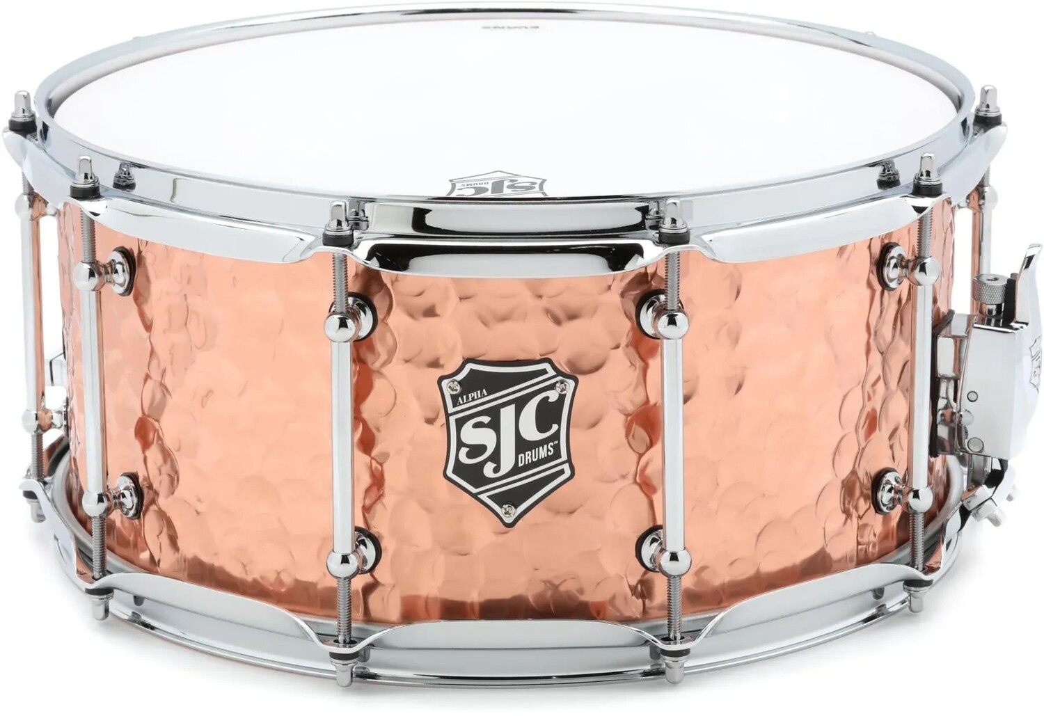 

Малый барабан SJC Custom Drums Alpha Hammered Copper — 6,5 x 14 дюймов, полированная кованая медь