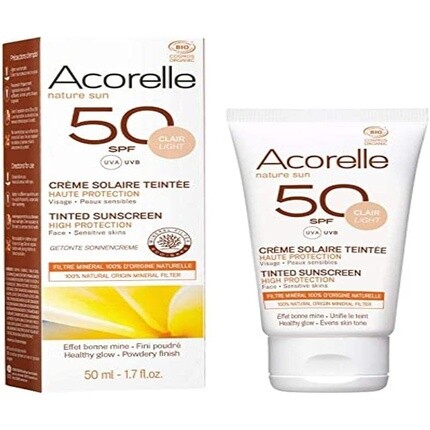 

Acorelle Тонированный солнцезащитный крем SPF 50 New Light-Clair