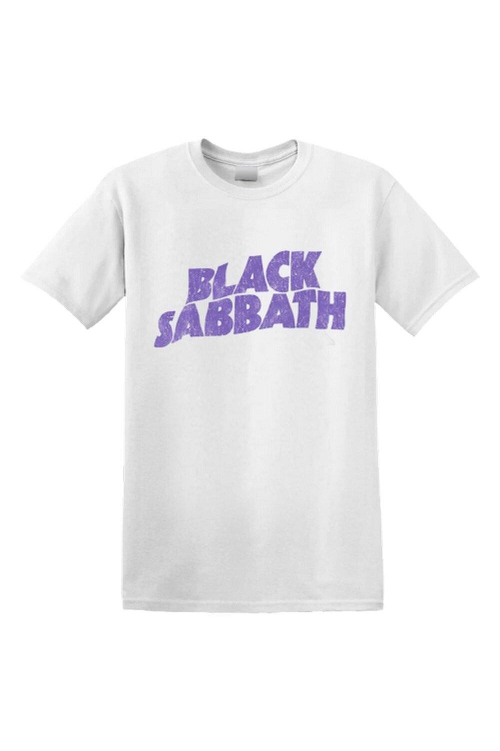 

Футболка с волнистым логотипом Black Sabbath, белый