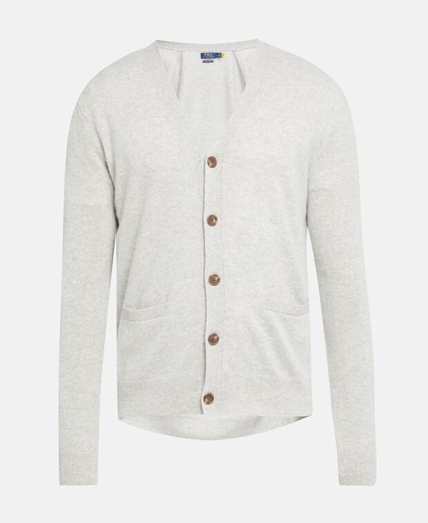 

Кашемировый кардиган Polo Ralph Lauren, светло-серый