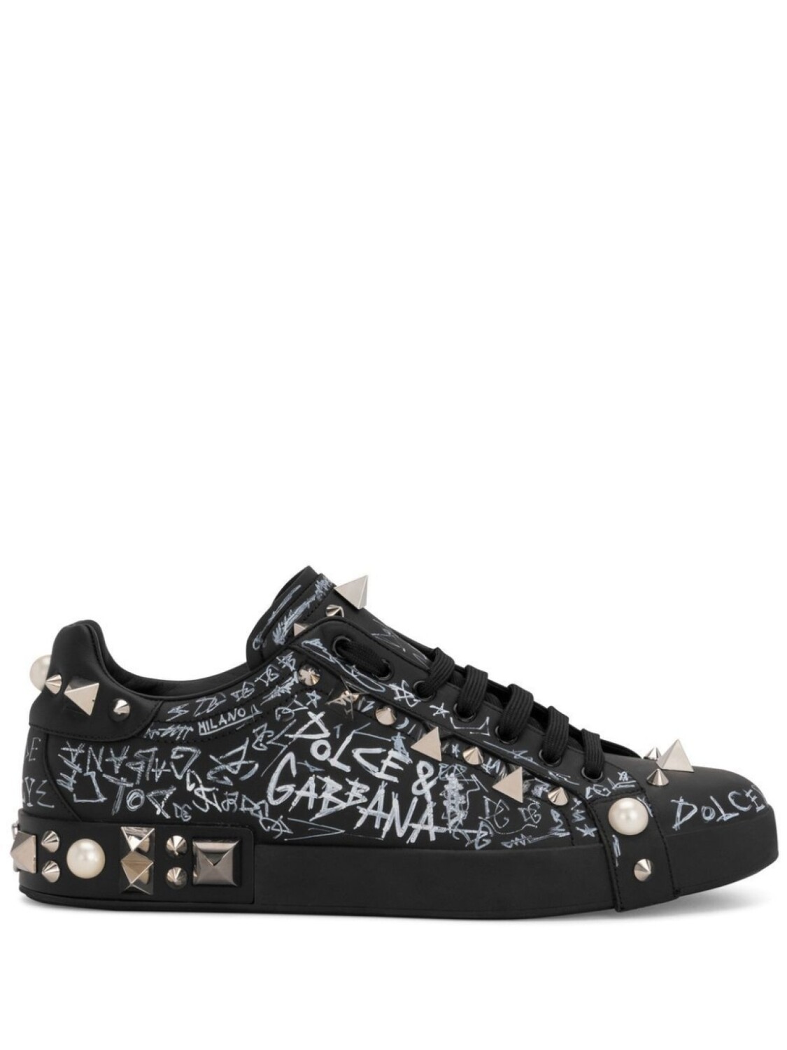 Dolce & Gabbana кроссовки Portofino с заклепками, черный