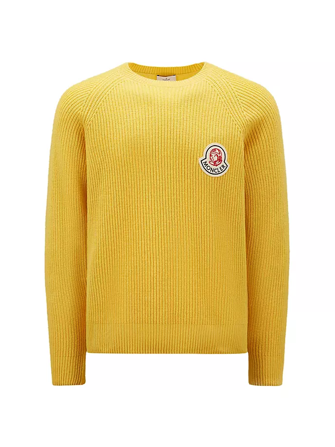 

Шерстяно-кашемировый свитер Moncler x Billionaire Boys Club с круглым вырезом Moncler, желтый
