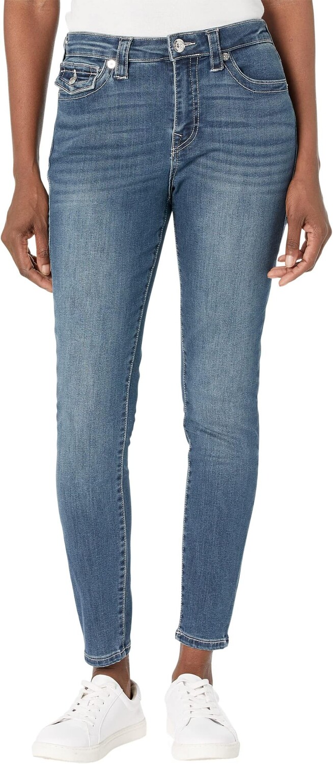 

Джинсы Sequin Halle Mid-Rise Super Skinny in Beach Scape True Religion, цвет Beach Scape