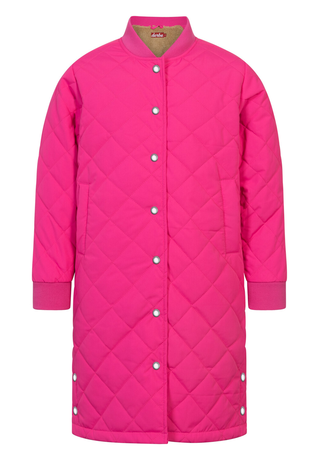 

Куртка Derbe Steppmantel Quiltby Long, цвет Pink Glo/Caramel