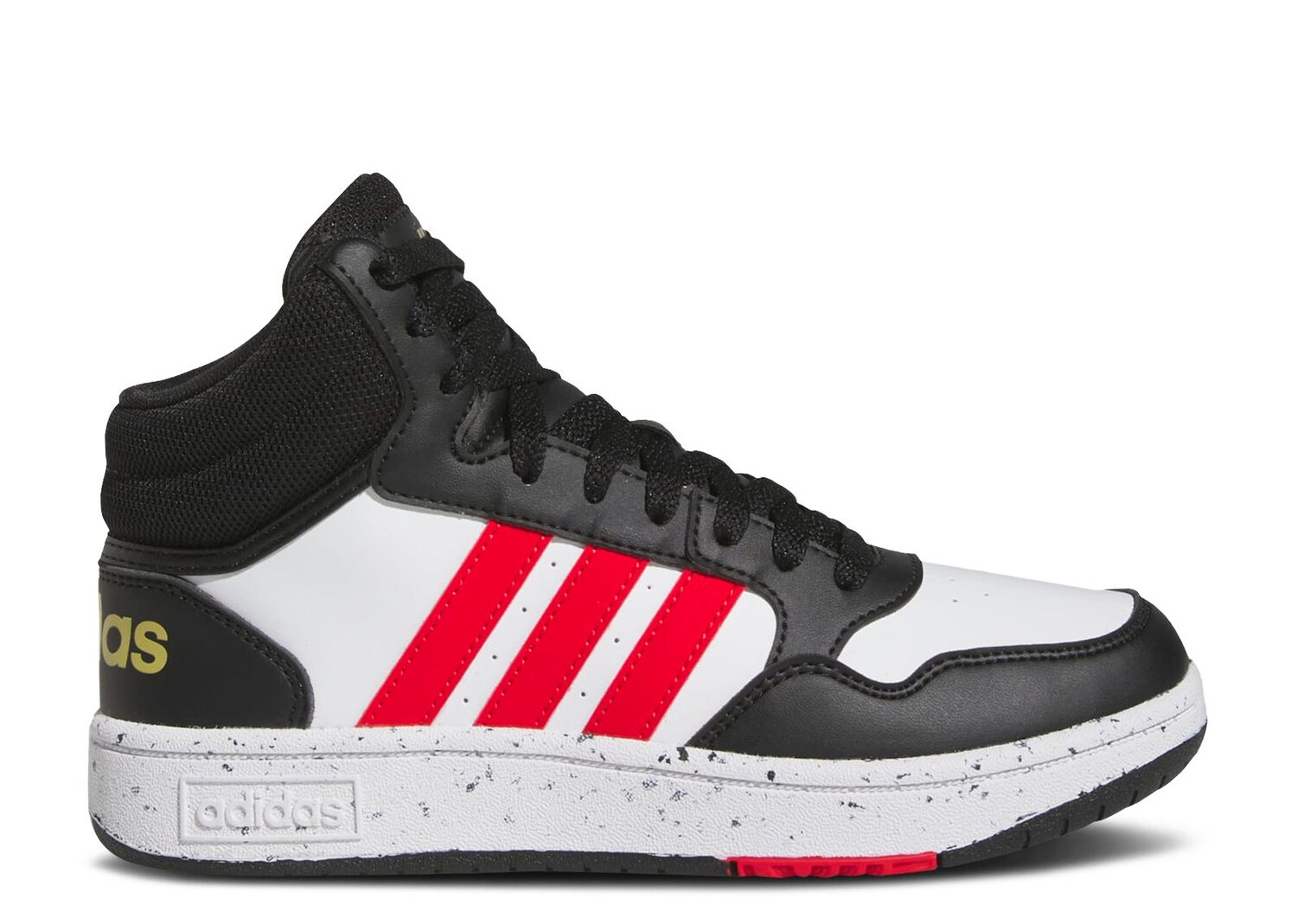 

Кроссовки adidas Hoops Mid J 'Black White Vivid Red', черный