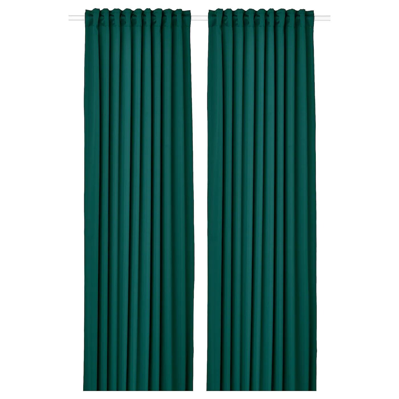 

2 Шторных полотна (затемненные), темно-бирюзовый, 145х250 см, MAJGULL IKEA