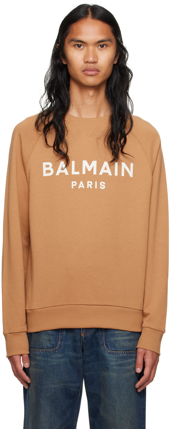 

Balmain Оранжевый свитшот с принтом