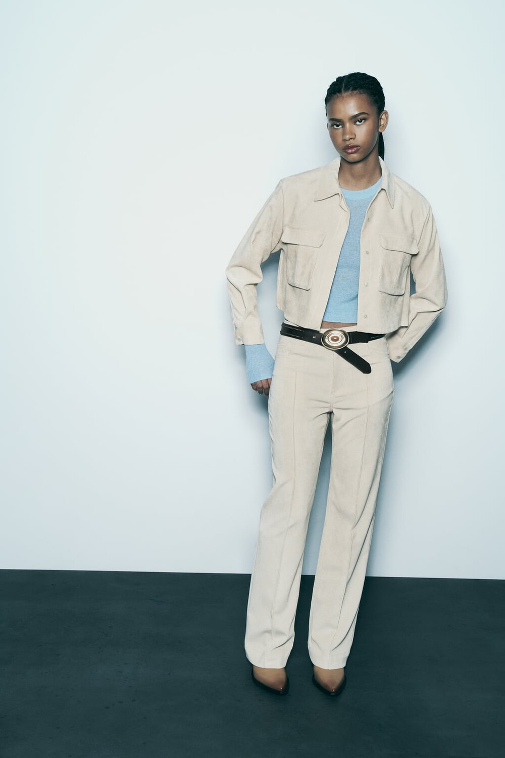 

Брюки прямые ноги ZARA, песок