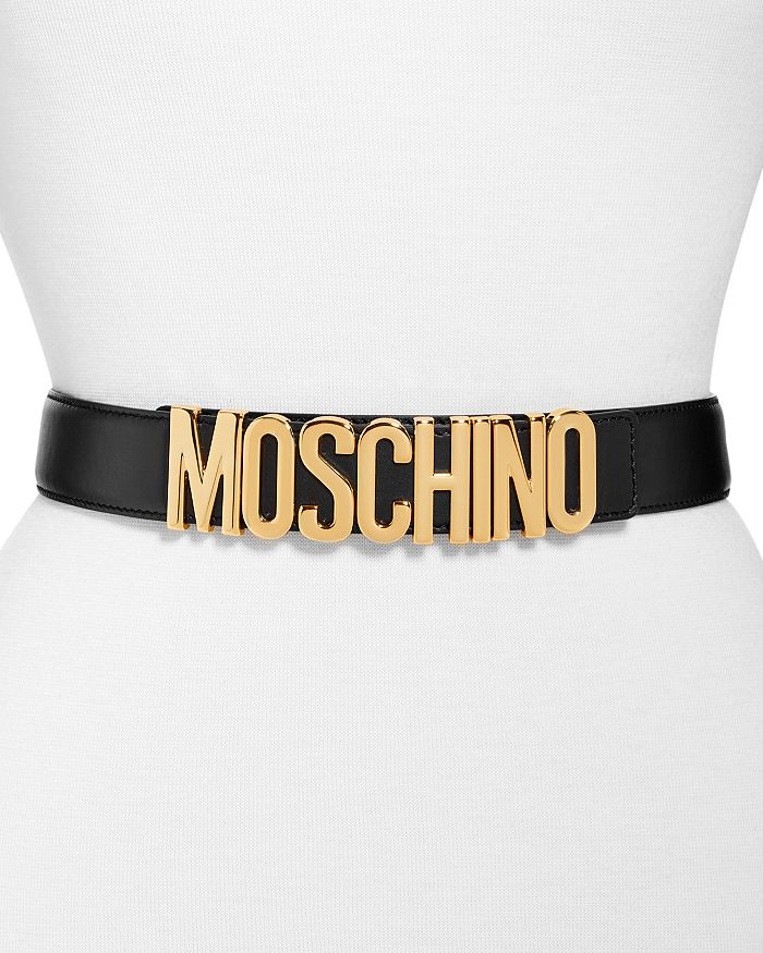 

Женский кожаный ремень Moschino с пряжкой с логотипом Moschino