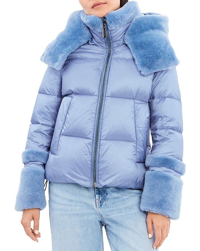 

Куртка Harper Shearling с капюшоном на молнии Dawn Levy, Синий