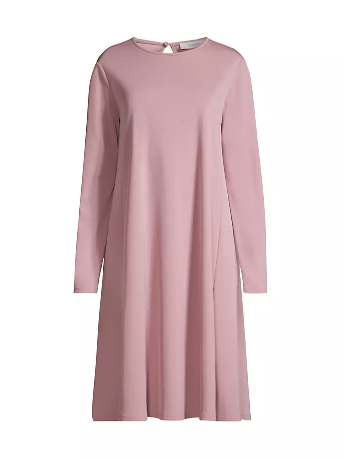 

Мини-платье трапециевидного кроя из кади Max Mara Leisure, розовый