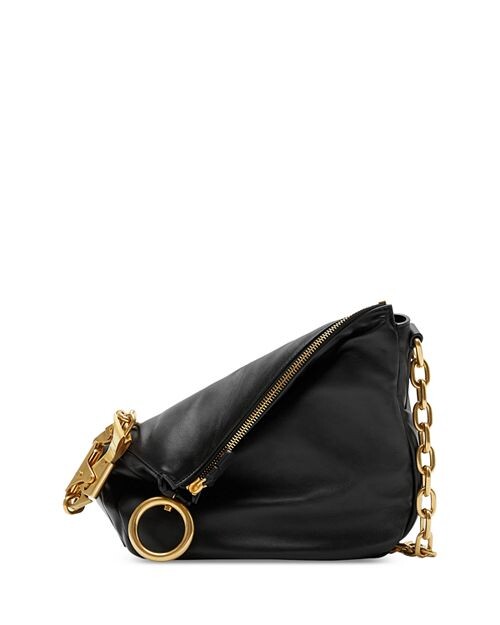 

Маленькая асимметричная кожаная сумка на плечо Knight Knight Burberry, цвет Black