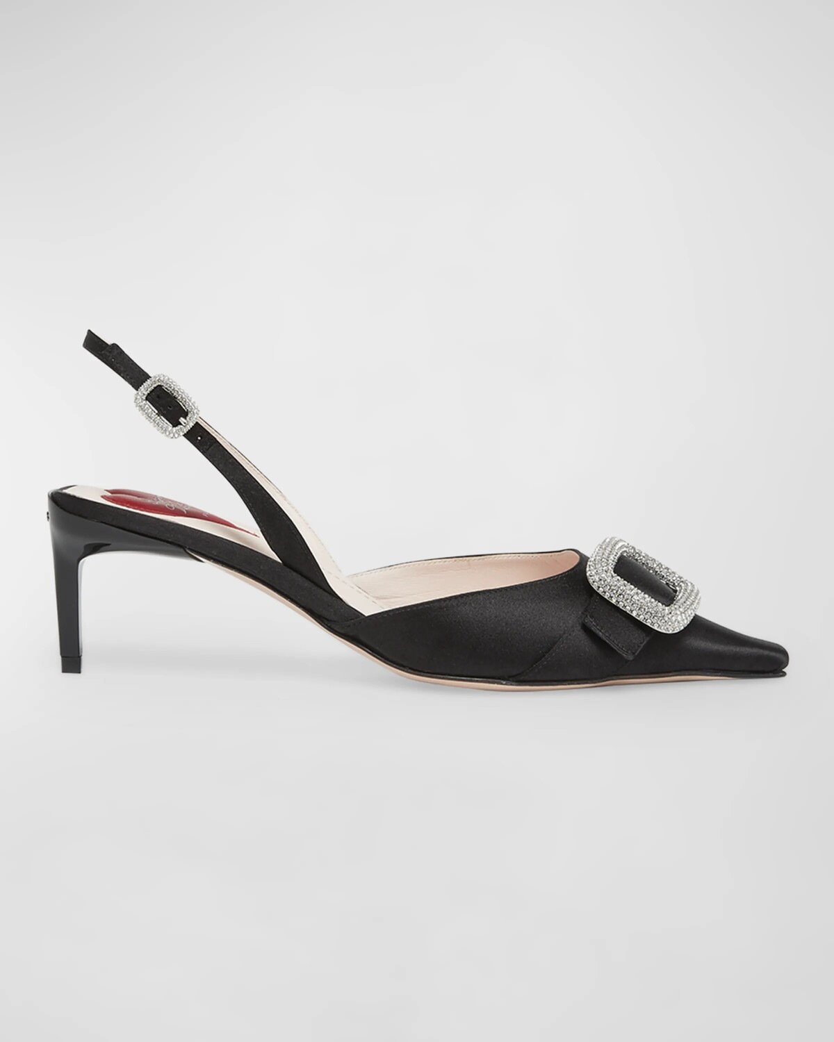 

Туфли d'Orsay со стразами и пяткой на пятке Roger Vivier, цвет Nero