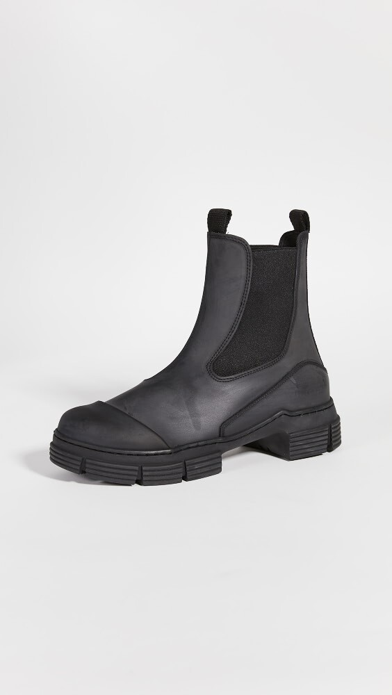 

Ботинки GANNI Recycled Rubber, черный