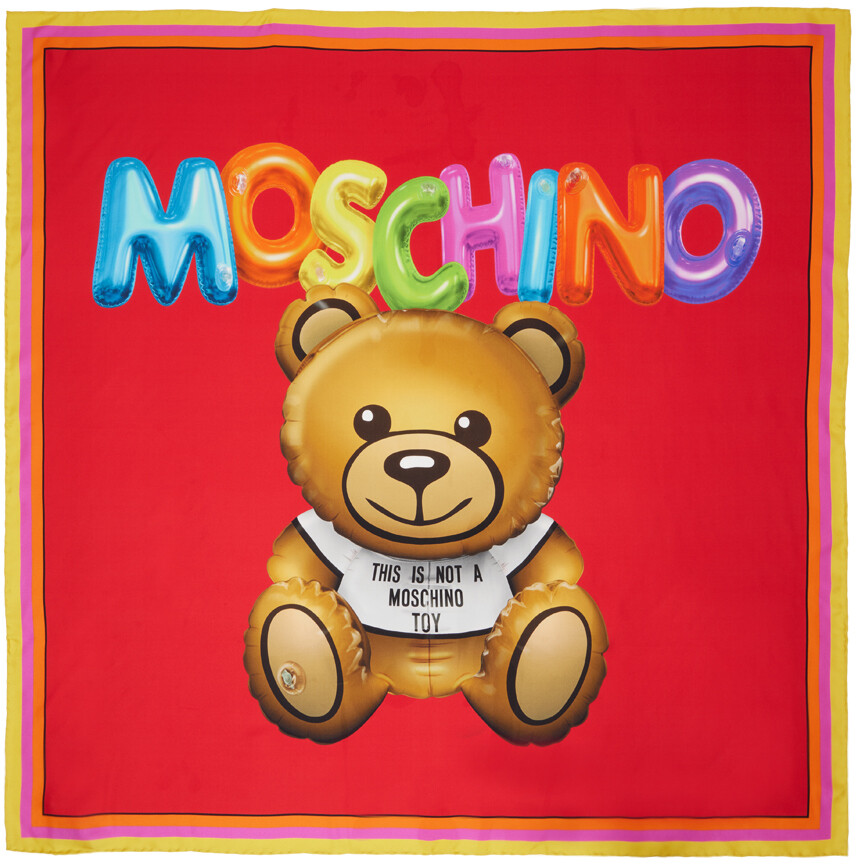 

Красный шарф с принтом Moschino