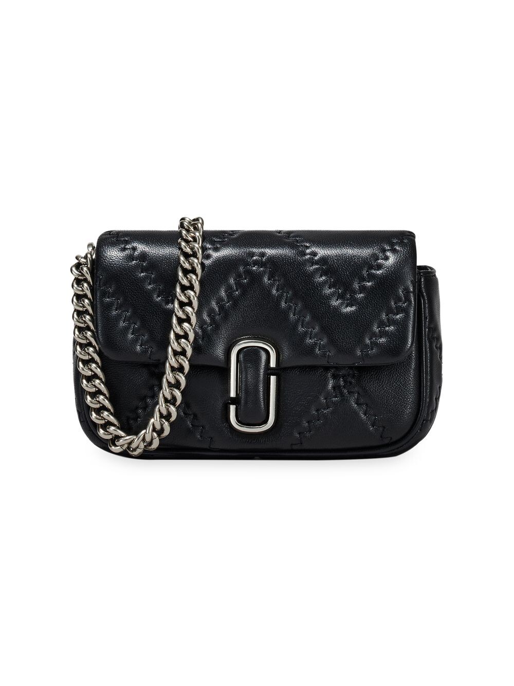 

Маленькая трансформируемая сумка через плечо из стеганой кожи Marc Jacobs, черный