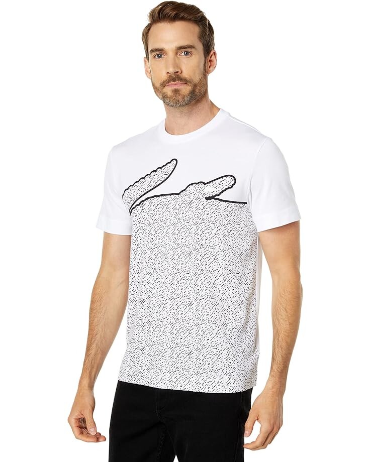 

Футболка Lacoste Short Sleeve Graphic Print Active, белый