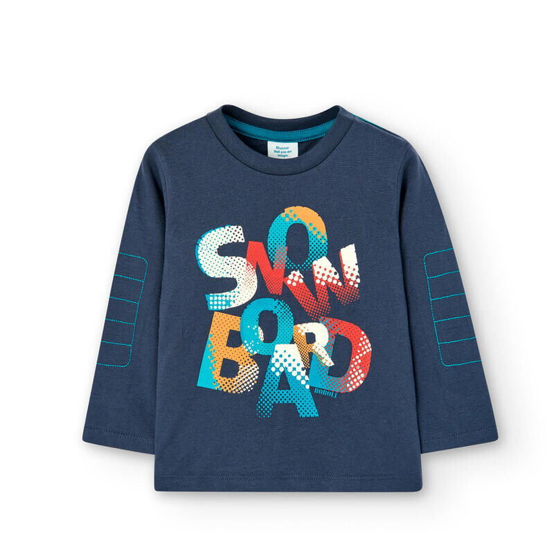 

Синяя детская футболка Boboli для гимнастики, цвет azul