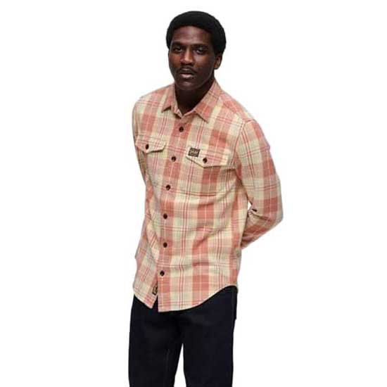 Рубашка Superdry Cotton Worker Check, оранжевый рубашка zara kids check оранжевый