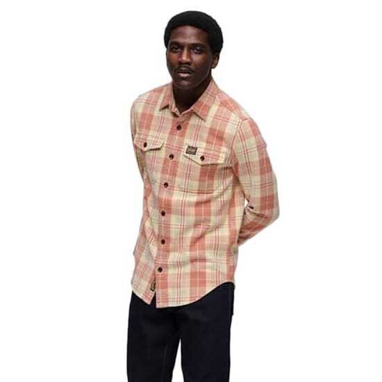 

Рубашка Superdry Cotton Worker Check, оранжевый