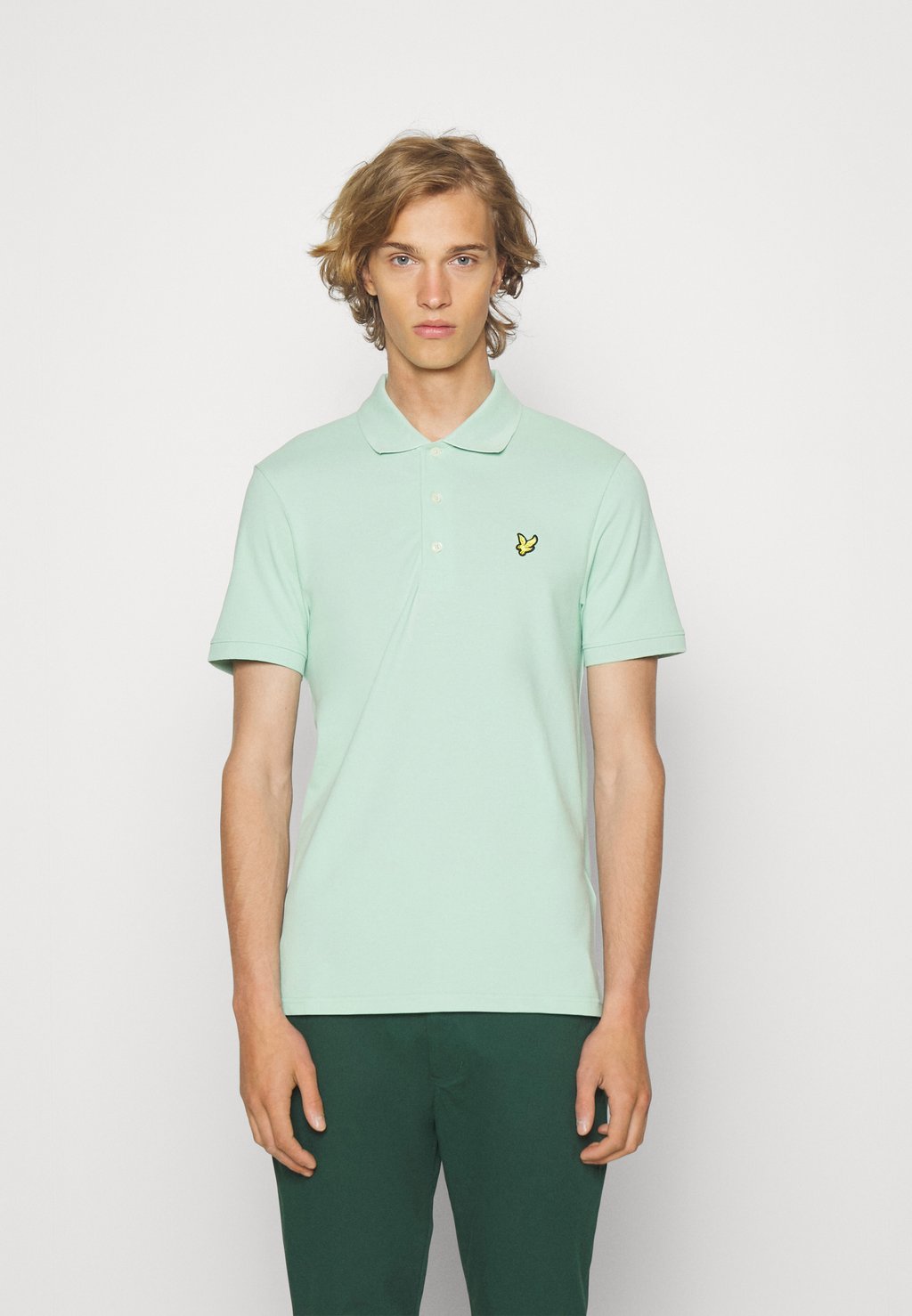 Рубашка-поло PLAIN Lyle & Scott, светло-зеленый рубашка поло plain lyle