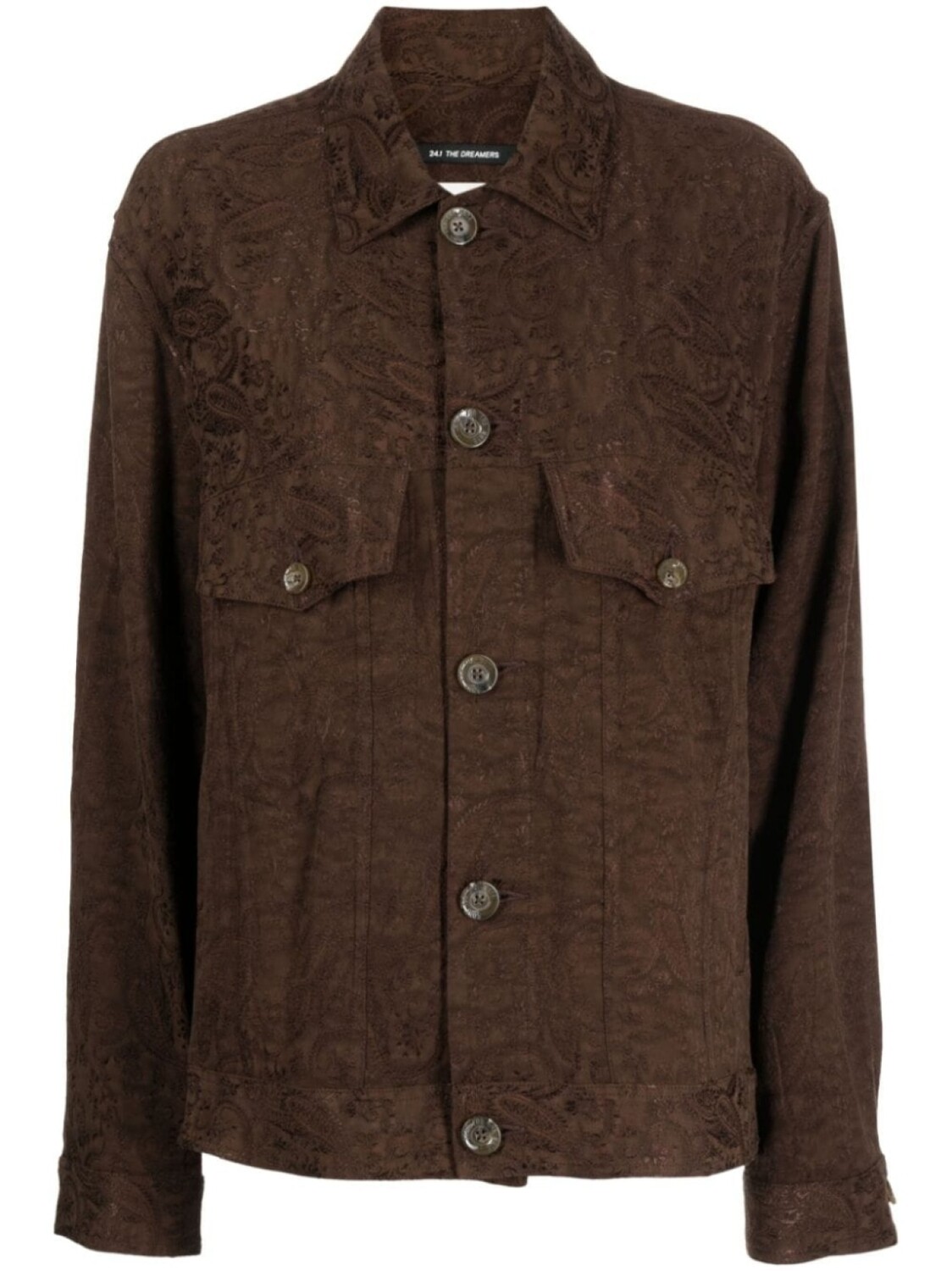 

Song For The Mute paisley-jacquard shirt jacket, коричневый