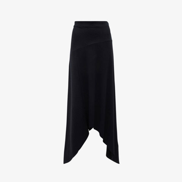 

Юбка миди gia из эластичного хлопка в рубчик Allsaints, черный