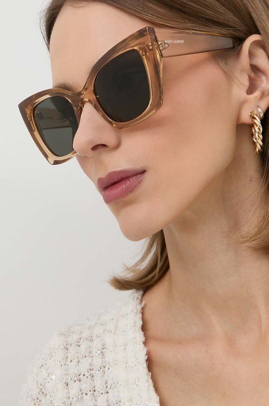 

Солнцезащитные очки Saint Laurent, коричневый