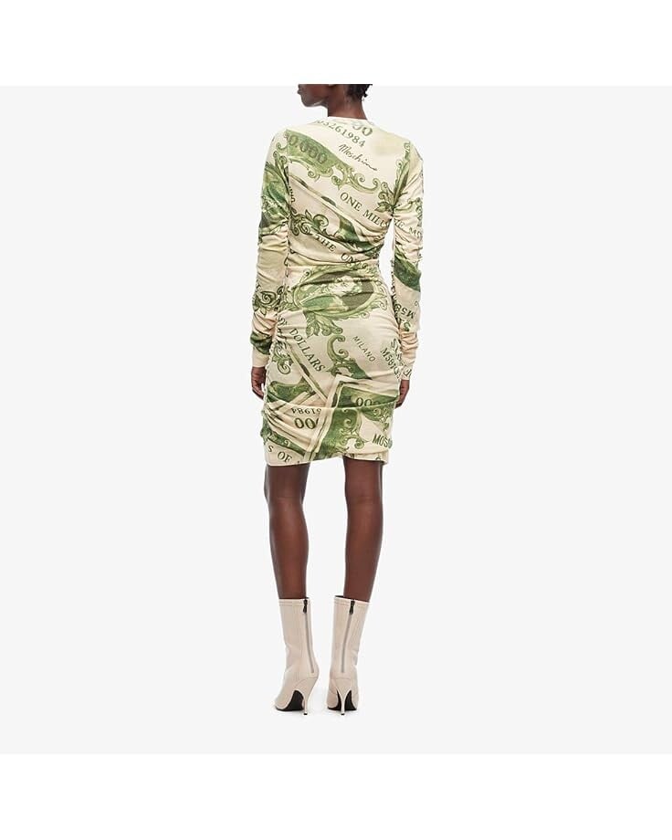 

Платье Moschino Money Print Dress, белый/зеленый