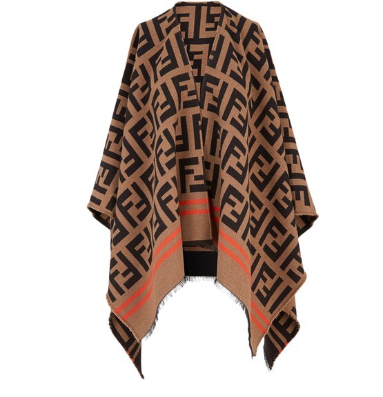 

Пончо с логотипом ФФ Fendi