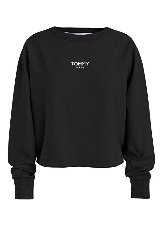 

Черная женская толстовка с круглым вырезом Tommy Jeans, Черный