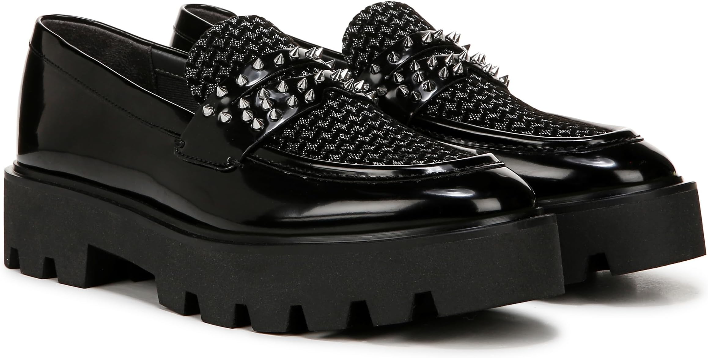 

Лоферы Franco Sarto Urban, цвет Black/Silver Stud