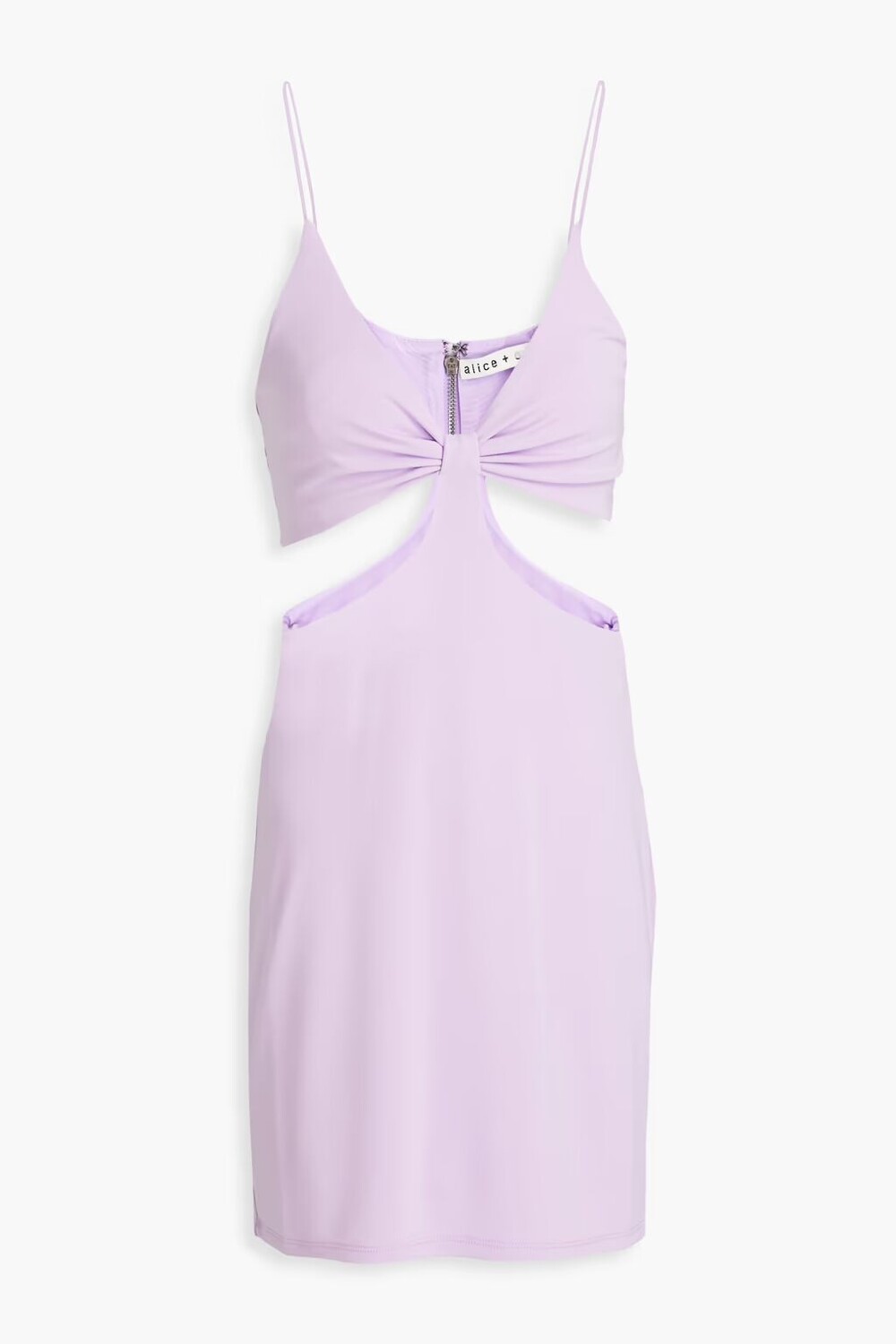 

Платье мини из эластичного джерси Havana с вырезами Alice + Olivia, лаванда