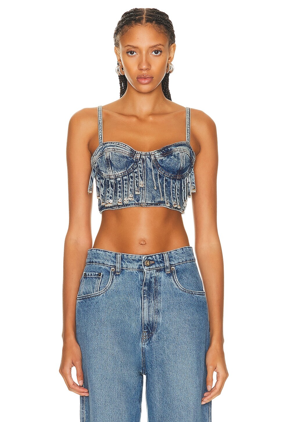 

Бюстгальтер Moschino Jeans Denim, цвет Fantasy Print Blue