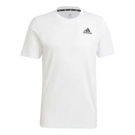 цена Футболка adidas Solid Color logo Sports Short Sleeve White, мультиколор