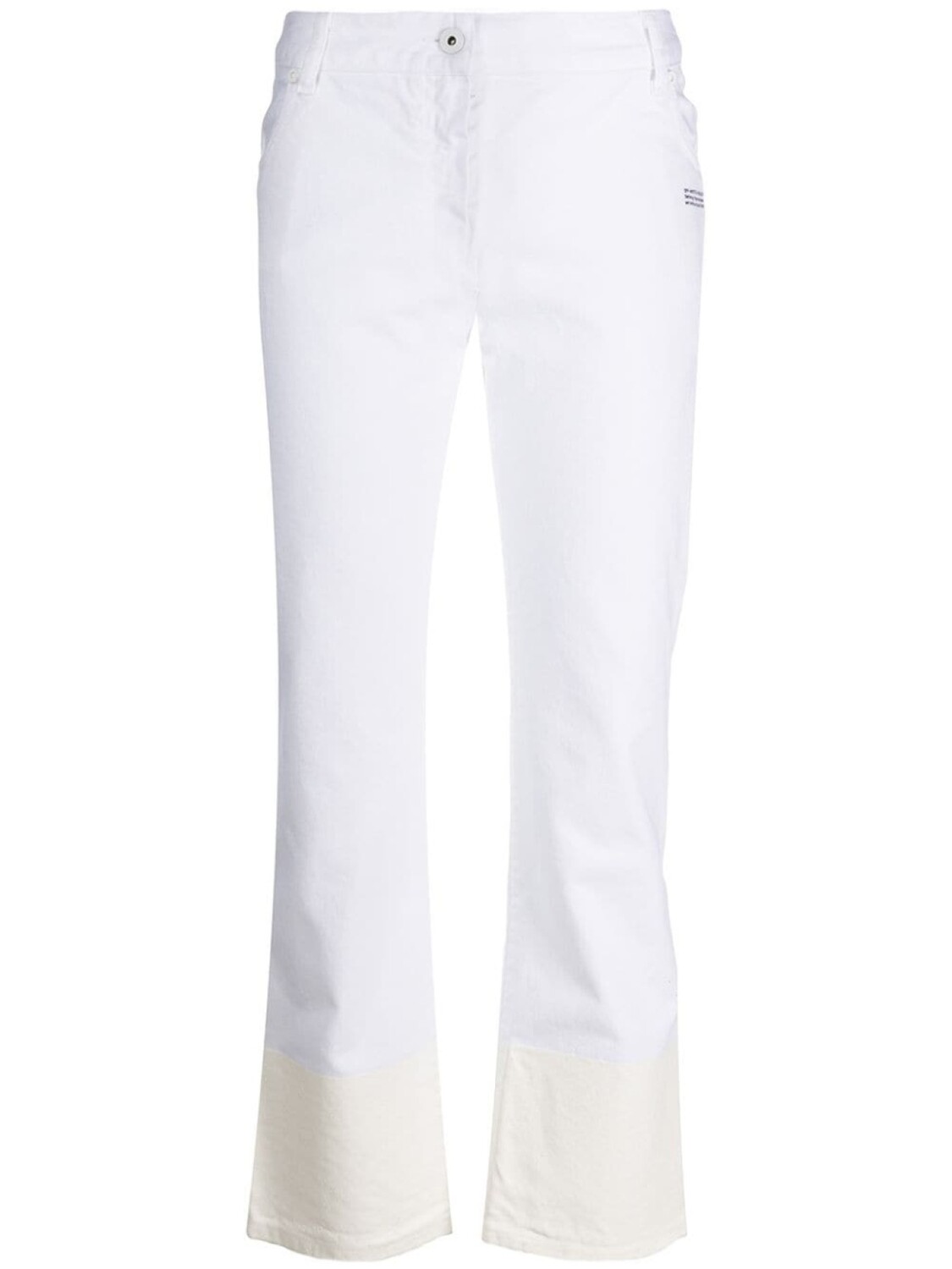 

Off-White джинсы с контрастными манжетами, белый