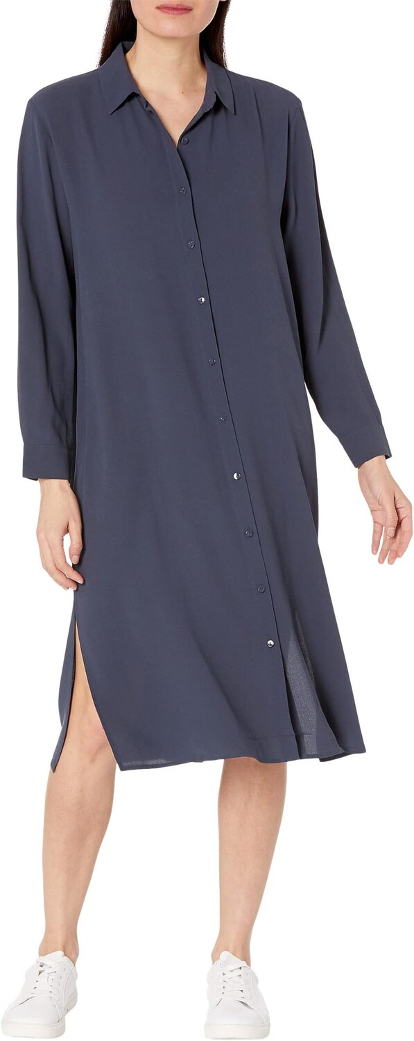 

Платье-рубашка длиной до икры Eileen Fisher, цвет Ocean