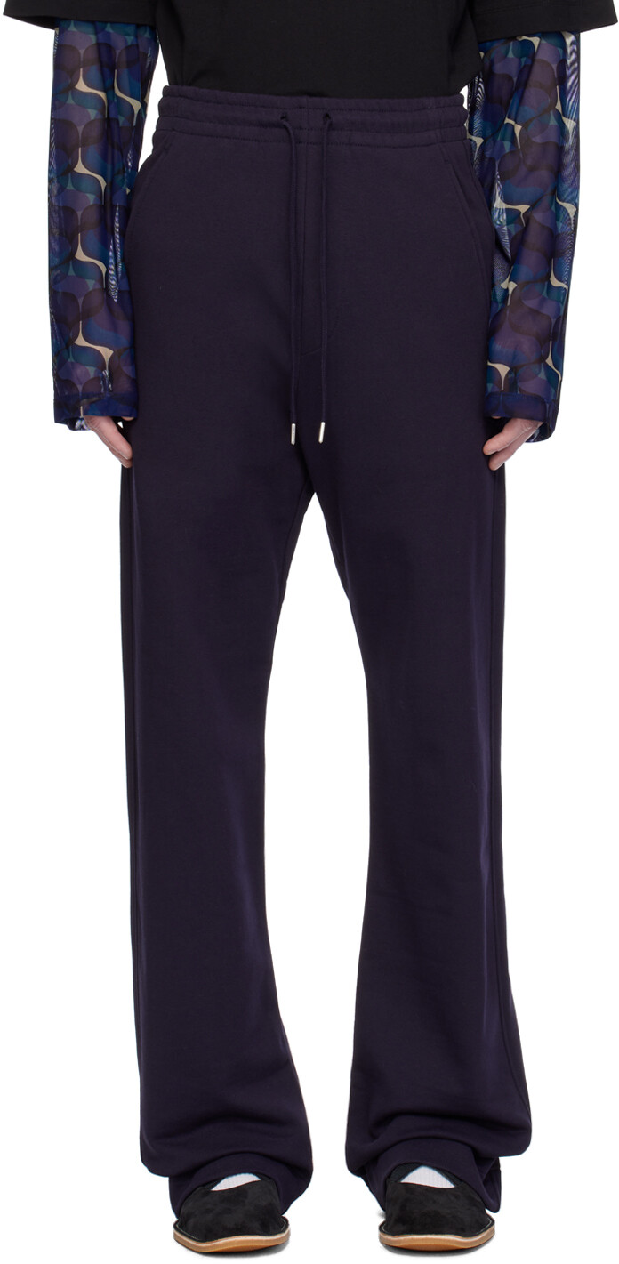 

Темно-синие спортивные штаны на кулиске Dries Van Noten