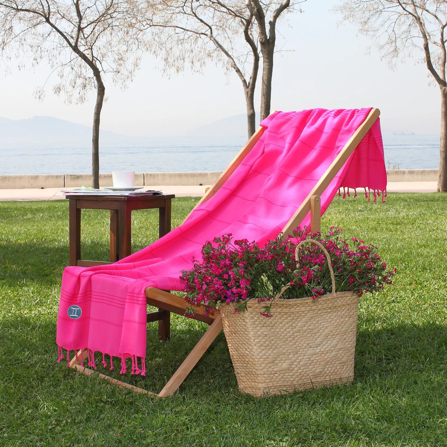 цена Домашний текстиль Linum, турецкое хлопковое летнее веселое пляжное полотенце с гороскопом Gemini Pestemal