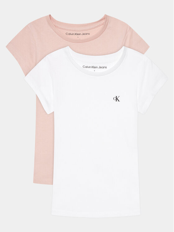 

Комплект из 2 футболок узкого кроя Calvin Klein, белый